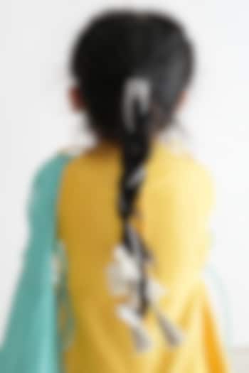 Silver Cotton Lurex Parandi For Girls by Tiber Taber at Pernia's Pop Up Shop