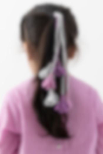 Purple Cotton Lurex Parandi For Girls by Tiber Taber at Pernia's Pop Up Shop