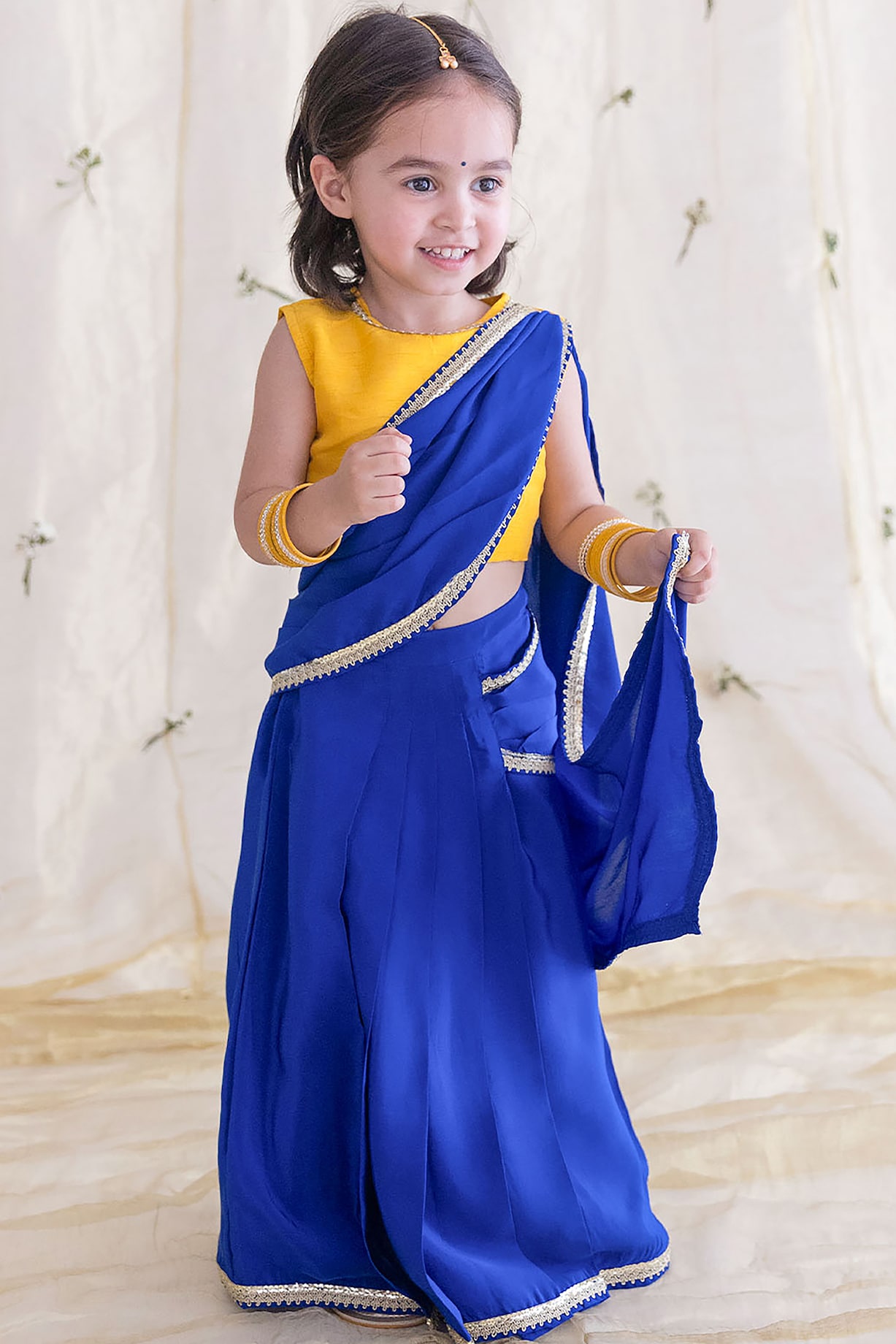Blue Natural Viscose Crepe