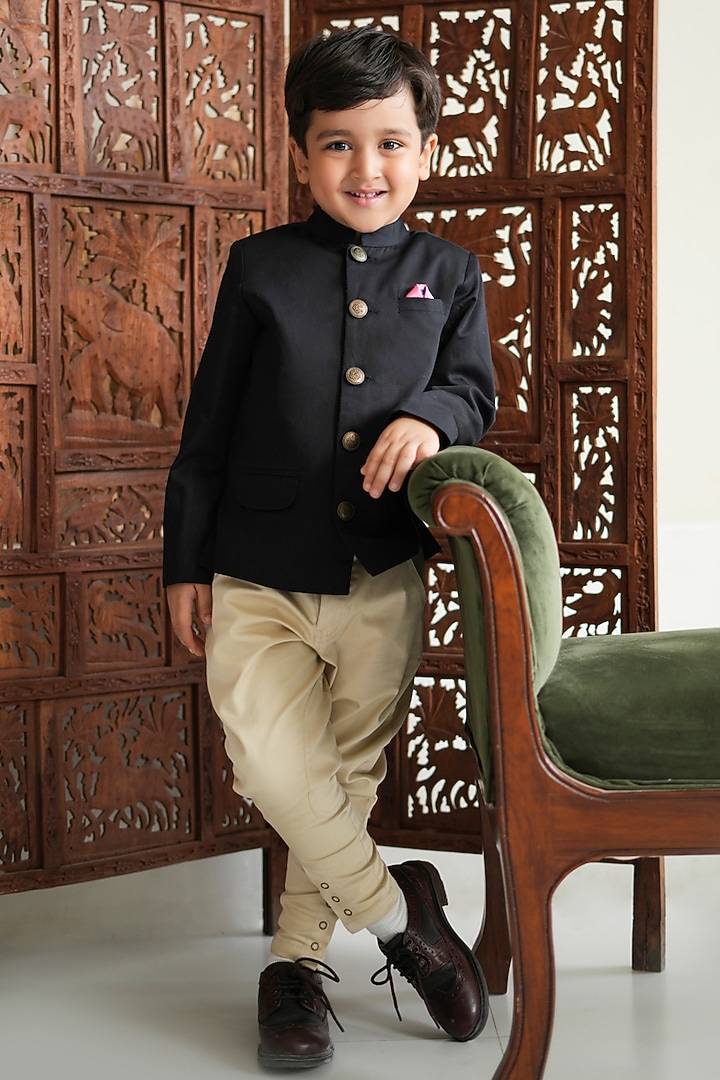 Cream Cotton Pant For Boys by Tiber Taber at Pernia's Pop Up Shop