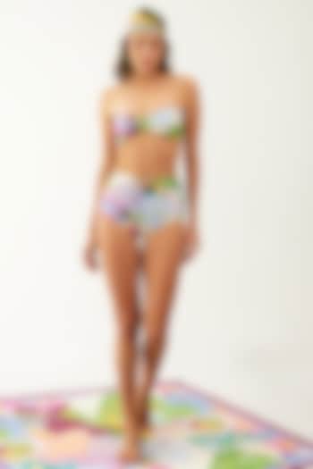 Purple Polyamide & Elastane Bikini Set by Tizzi