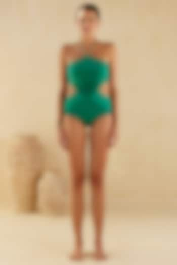 Jade Polyamide & Elastane Tankini Swimsuit by Tizzi at Pernia's Pop Up Shop