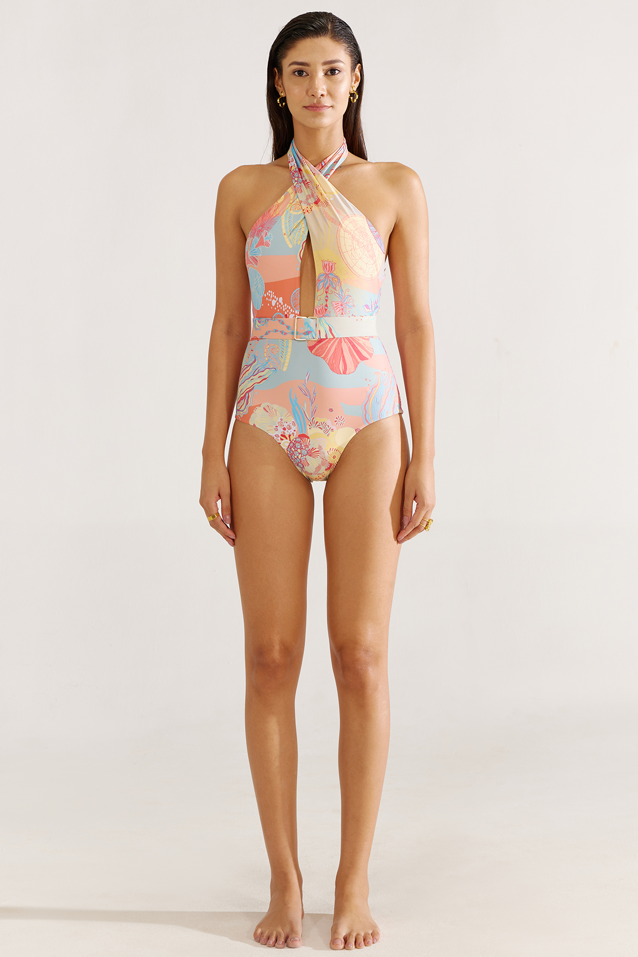Multi-Colored Polyamide & Elastane Swimsuit by Tizzi at Pernia's Pop Up Shop
