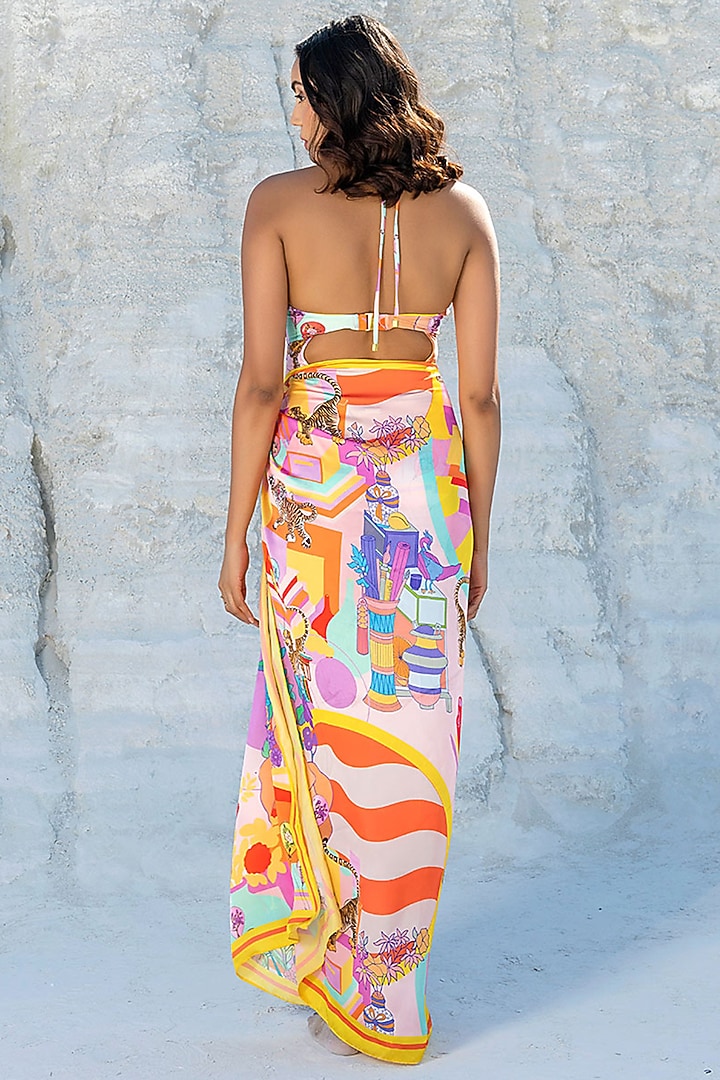 Multi-Colored Polyamide & Elastane Sarong Skirt by Tizzi at Pernia's Pop Up Shop