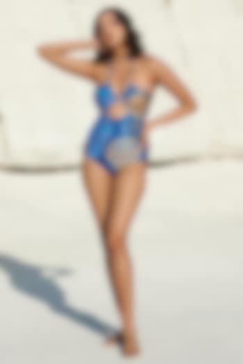 Blue Polyamide & Elastane Swimsuit by Tizzi at Pernia's Pop Up Shop