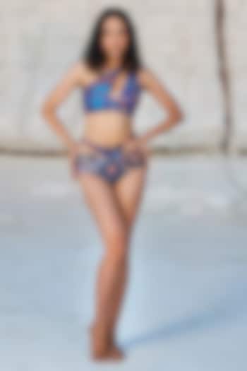 Blue Polyamide & Elastane Bikini Set by Tizzi