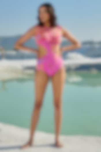 Pink Polyamide & Elastane Swimsuit by Tizzi