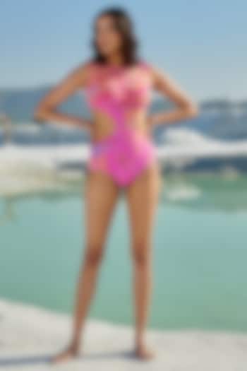 Pink Polyamide & Elastane Swimsuit by Tizzi at Pernia's Pop Up Shop