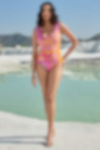 Pink Polyamide & Elastane Swimsuit by Tizzi at Pernia's Pop Up Shop