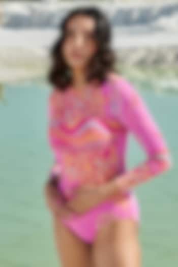 Pink Polyamide & Elastane Swimsuit by Tizzi at Pernia's Pop Up Shop