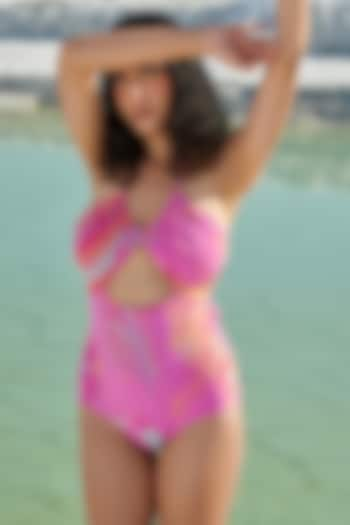 Pink Polyamide & Elastane Swimsuit by Tizzi