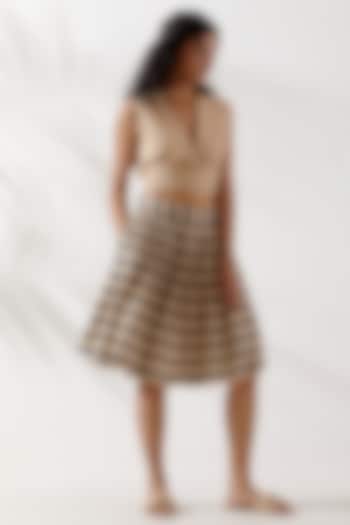 Beige Cotton Crop Top by The Indian Cause at Pernia's Pop Up Shop