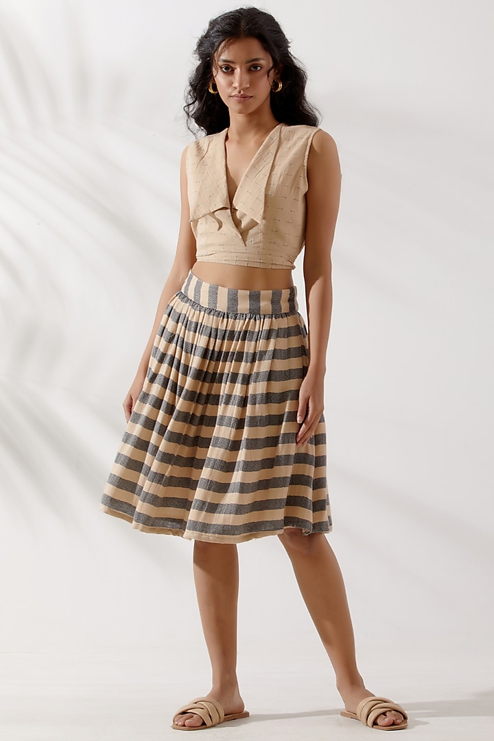 Beige Cotton Co-Ord Set by TIC at Pernia's Pop Up Shop