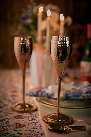 Copper Wine Glasses ( Set of 2) by The India Craft Project