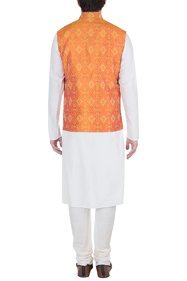 Mango Ikat Nehru Jacket by Tisha Saksena Men at Pernia's Pop Up Shop