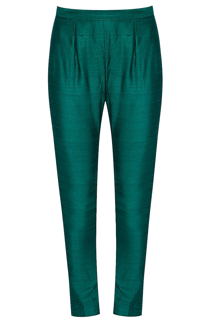 Teal Embroidered Drape Kurta With Pants & Cape by Tisha Saksena at Pernia's Pop Up Shop