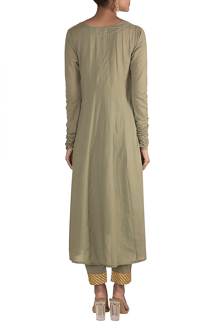 Jade Green Kalidar Kurta Set by Tokree at Pernia's Pop Up Shop