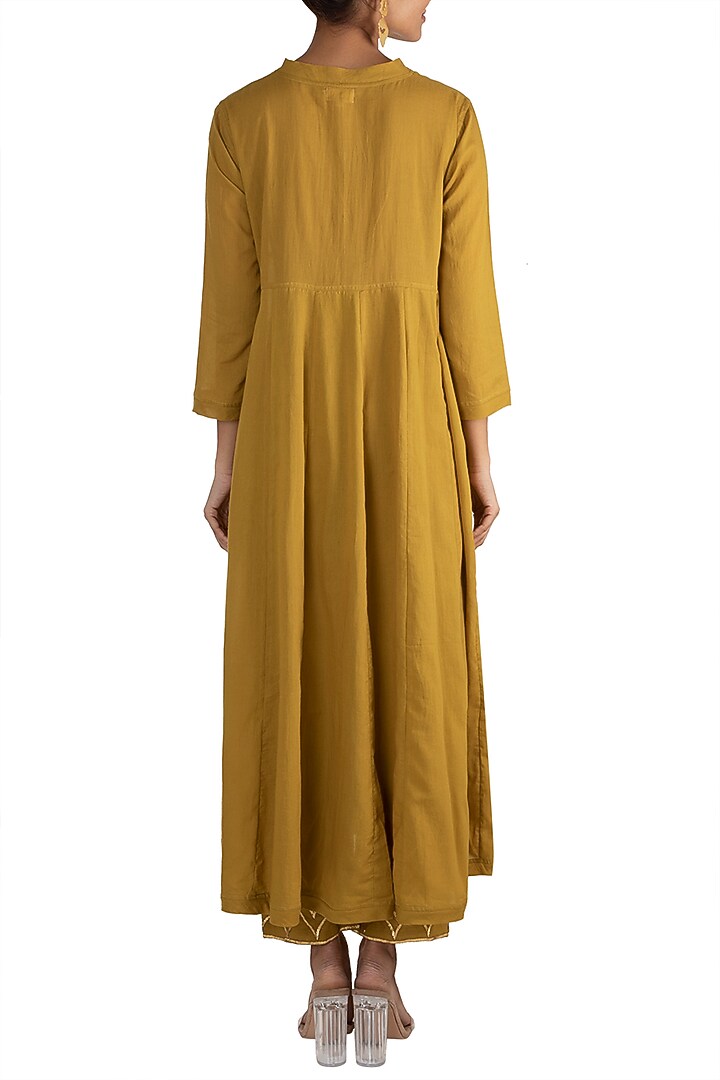 Mehendi Green Kalidar Kurta Set by Tokree at Pernia's Pop Up Shop