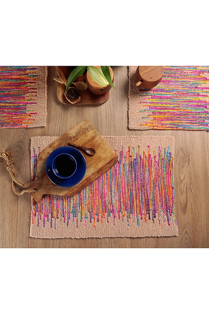 Scattered Rainbow Table Mats (Set of 2) by The Kargha Story at Pernia's Pop Up Shop
