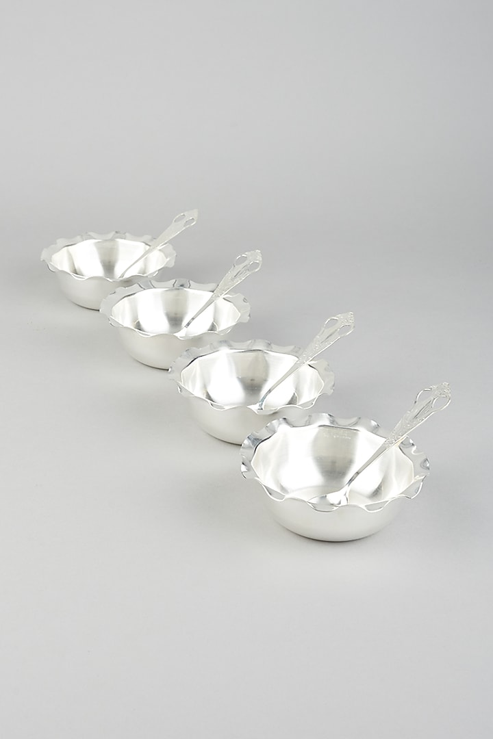 Silver Plated Guest Serving Bowl Set. (Set of 9) by The Khabiyas Trunk by KJ at Pernia's Pop Up Shop