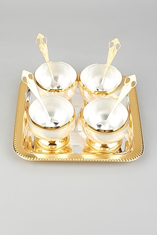 Gold & Silver Ice Cream Scoop Set (Set of 9) by The Khabiyas Trunk by KJ