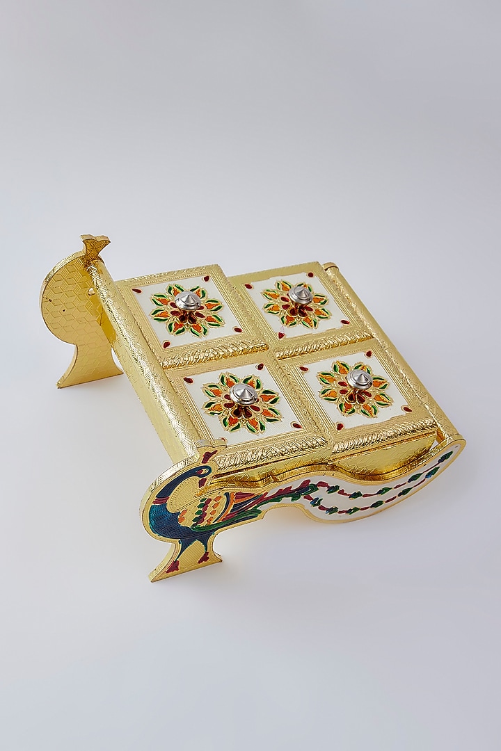 Gold Wooden Box Set by The Khabiyas Trunk by KJ at Pernia's Pop Up Shop