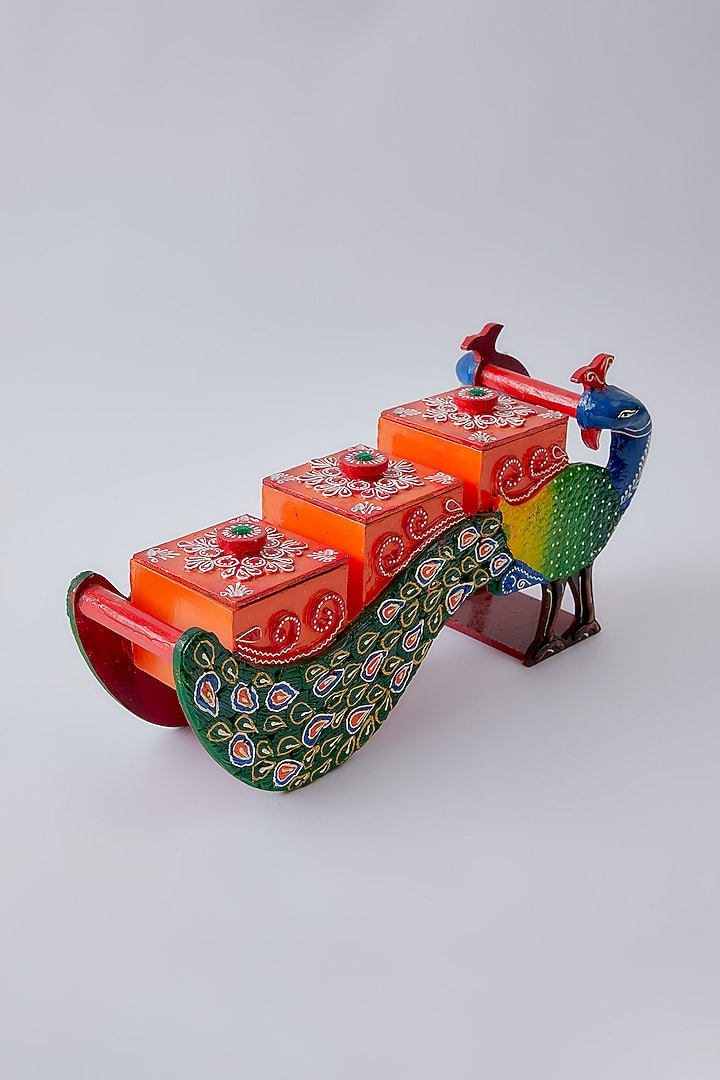 Orange Wooden Box Set by The Khabiyas Trunk by KJ at Pernia's Pop Up Shop