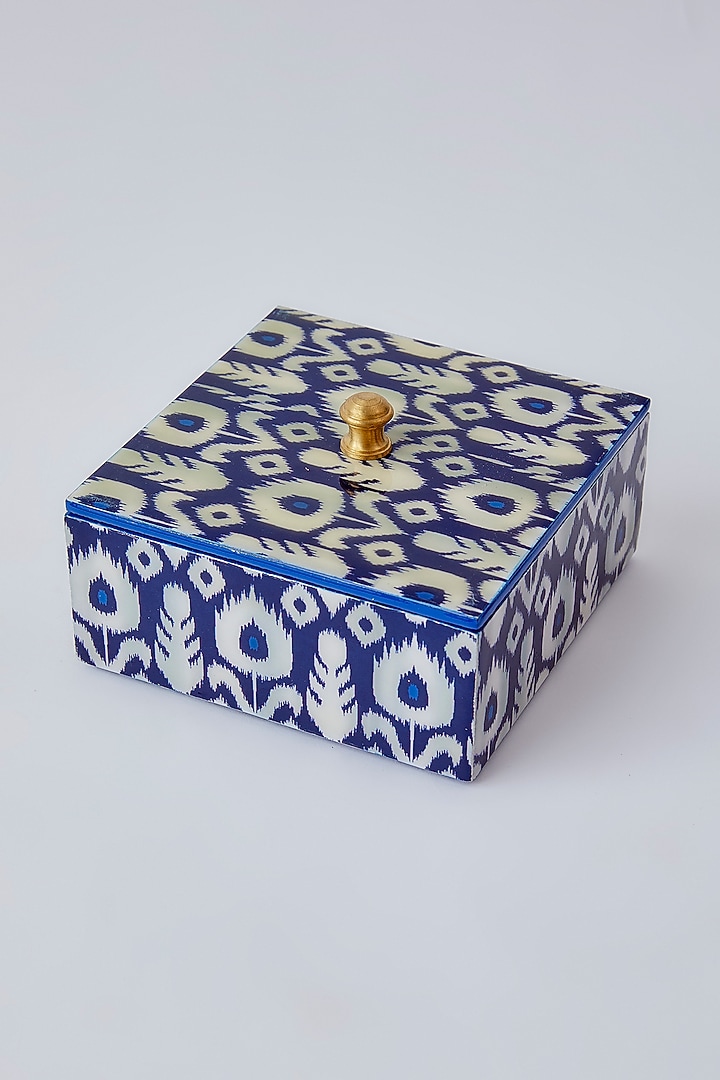 Cobalt Blue Wooden Box Set by The Khabiyas Trunk by KJ at Pernia's Pop Up Shop