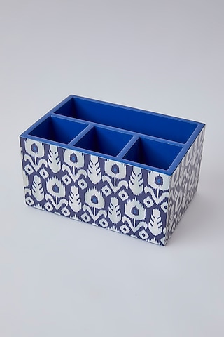 Cobalt Blue Wooden Vanity Box by The Khabiyas Trunk by KJ