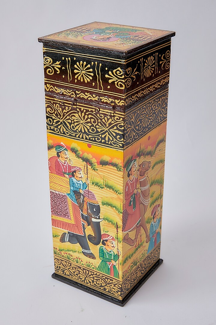 Brown Wooden Box by The Khabiyas Trunk by KJ at Pernia's Pop Up Shop