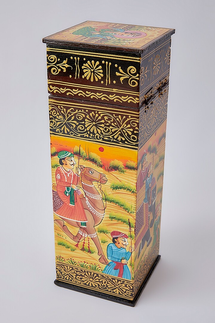 Brown Wooden Box by The Khabiyas Trunk by KJ at Pernia's Pop Up Shop