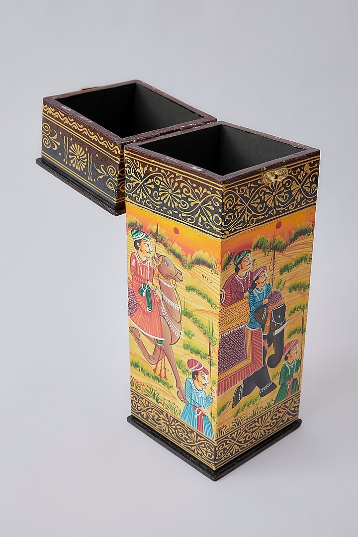 Brown Wooden Box by The Khabiyas Trunk by KJ at Pernia's Pop Up Shop