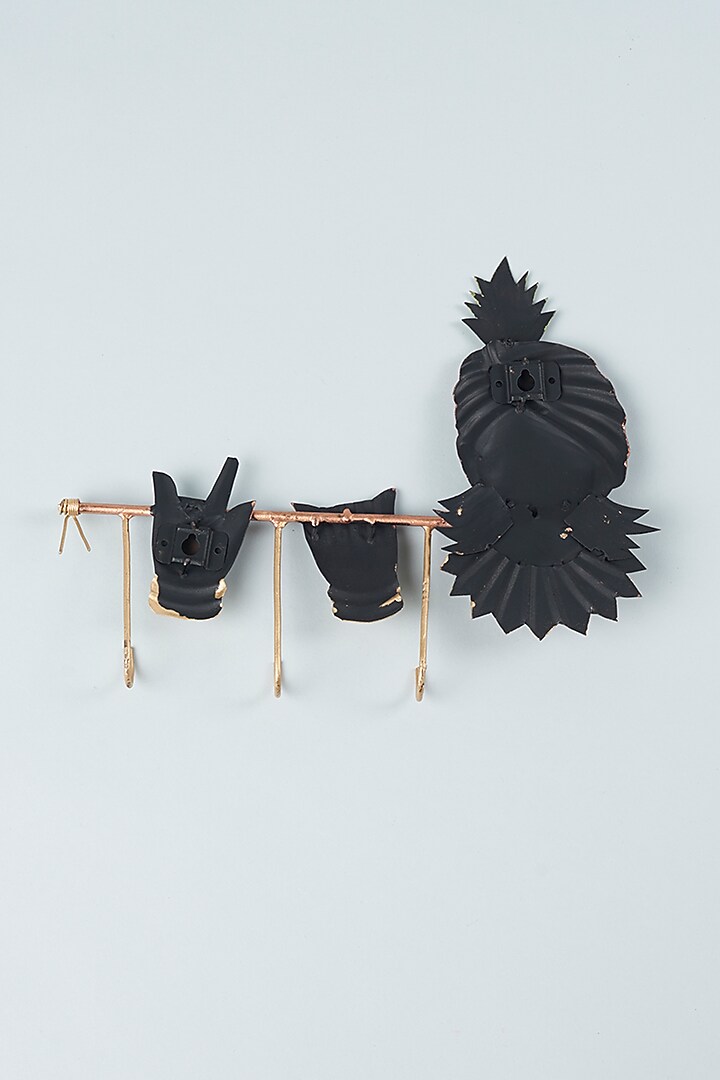 Black Metal Wall Key Hanger by The Khabiyas Trunk by KJ at Pernia's Pop Up Shop