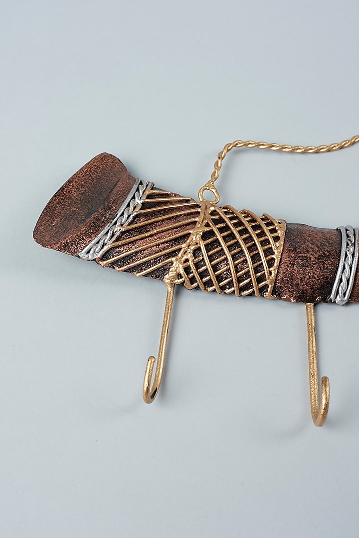 Golden Metal Wall Key Hanger by The Khabiyas Trunk by KJ at Pernia's Pop Up Shop