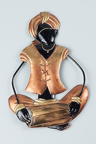 Golden Metal Wall Art by The Khabiyas Trunk by KJ