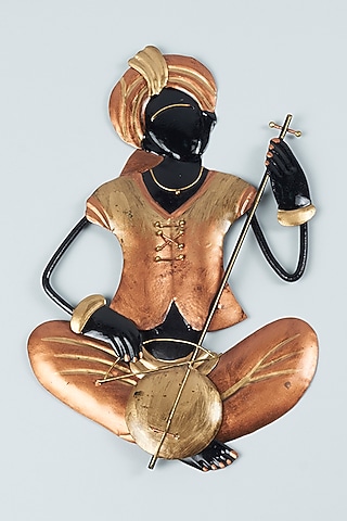 Golden Metal Wall Art by The Khabiyas Trunk by KJ