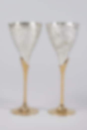White German Silver Wine Glasses (Set of 2) by The Khabiyas Trunk by KJ