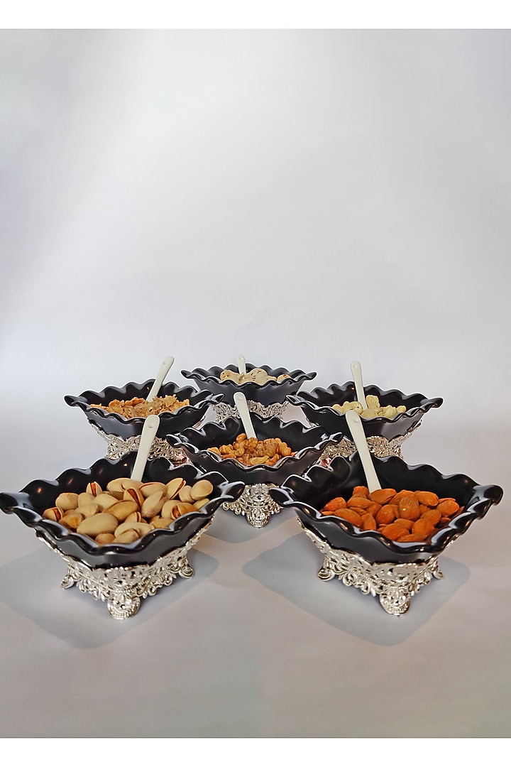 Antique Black Bowl Set by The Khabiyas Trunk by KJ at Pernia's Pop Up Shop