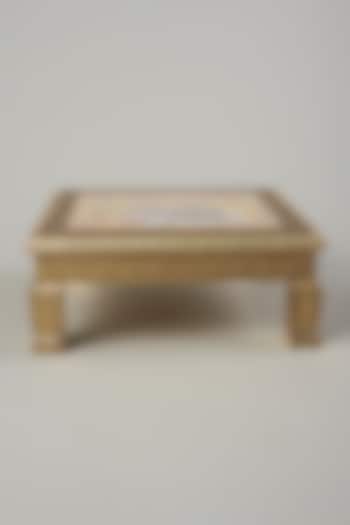 Wood Antique Chaurang Chowki by The Khabiyas Trunk by KJ at Pernia's Pop Up Shop