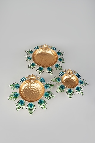 Gold Iron Urli Set by The Khabiyas Trunk by KJ