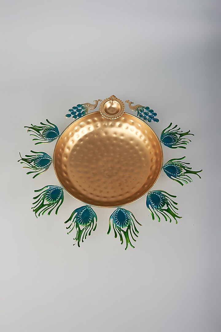 Gold Iron Urli Set by The Khabiyas Trunk by KJ at Pernia's Pop Up Shop