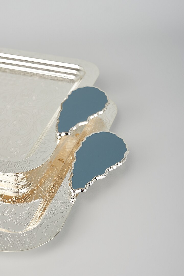 German Silver Tray Set by The Khabiyas Trunk by KJ at Pernia's Pop Up Shop