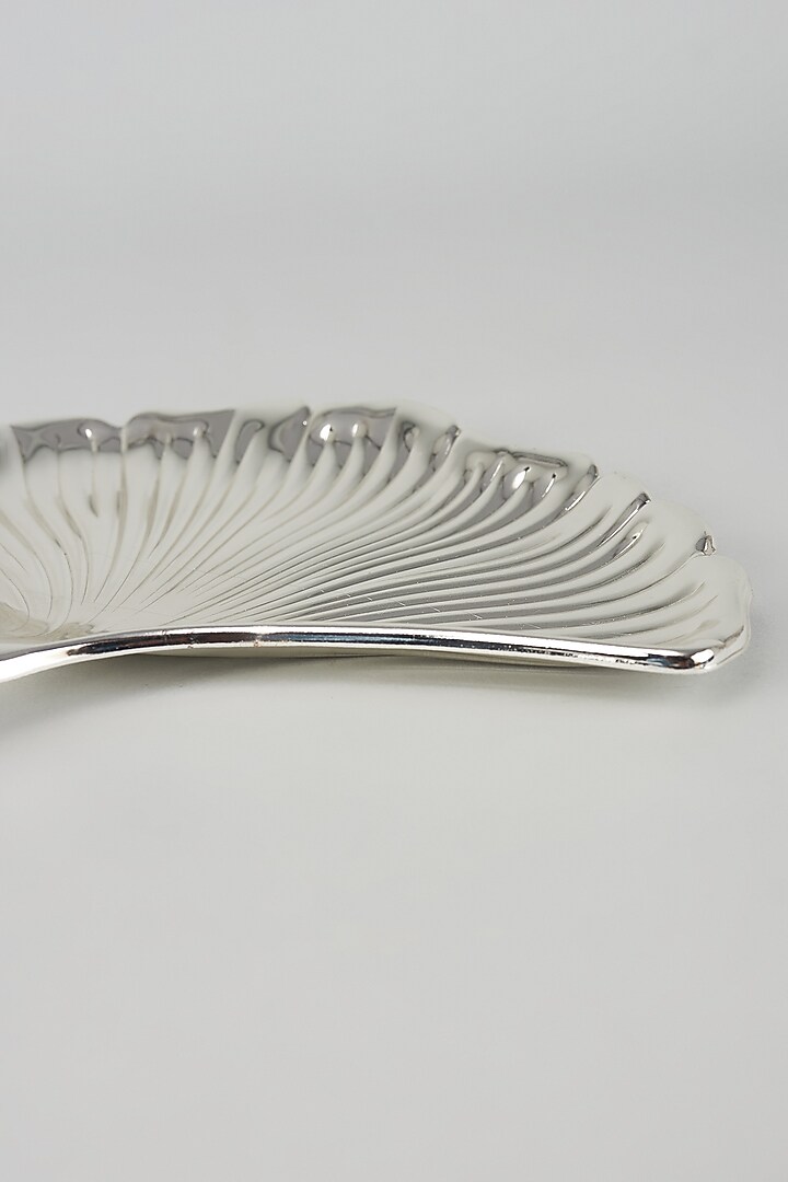 German Silver Carved Leaf Tray by The Khabiyas Trunk by KJ at Pernia's Pop Up Shop