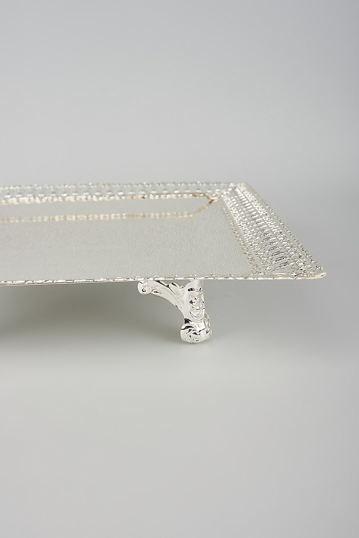 German Silver Carved Square Tray by The Khabiyas Trunk by KJ at Pernia's Pop Up Shop