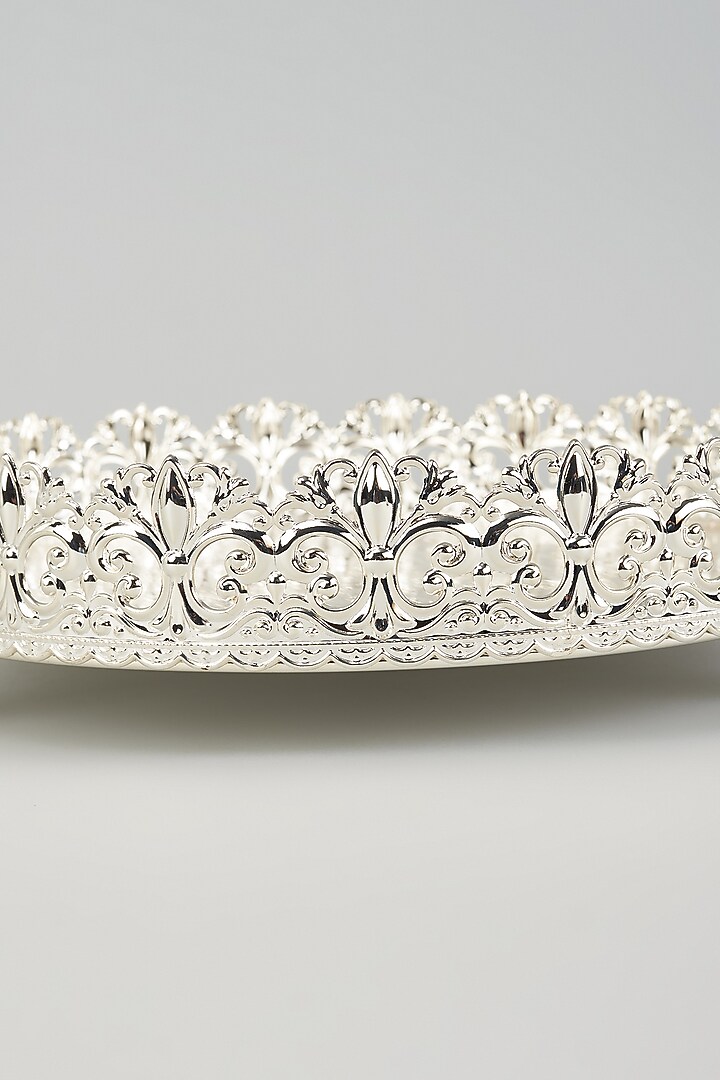 German Silver Carved Circular Tray by The Khabiyas Trunk by KJ at Pernia's Pop Up Shop
