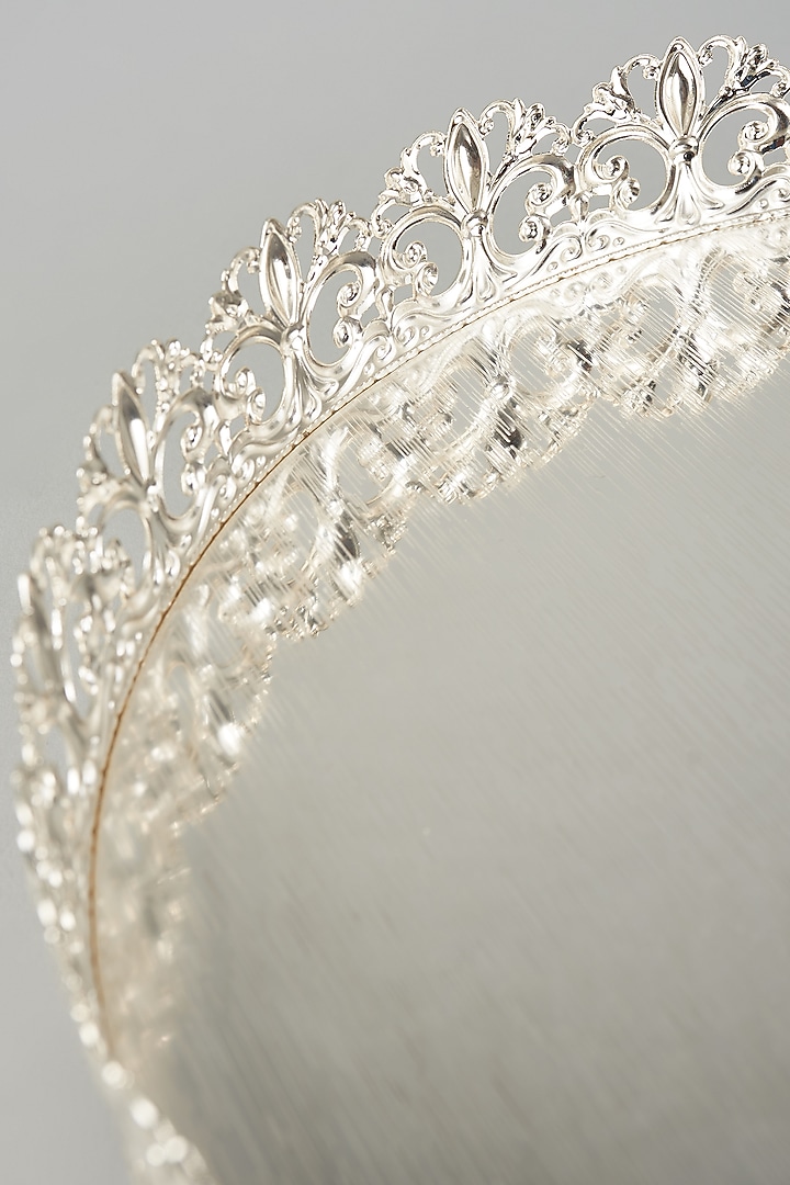German Silver Carved Circular Tray by The Khabiyas Trunk by KJ at Pernia's Pop Up Shop