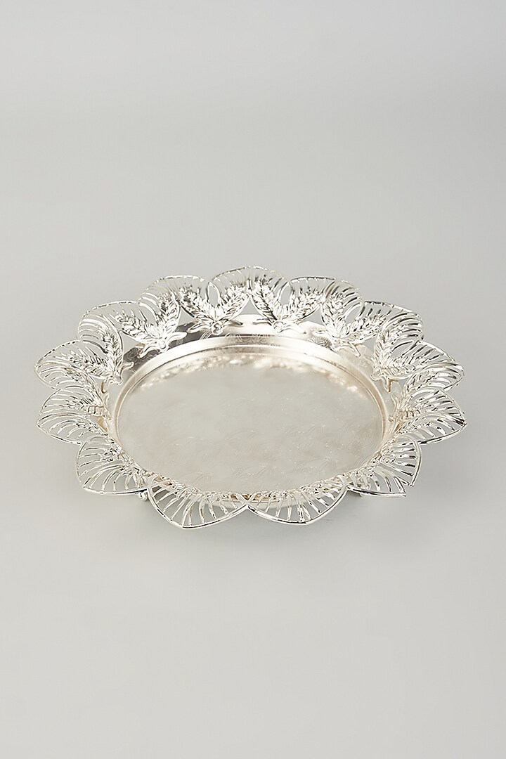 German Silver Carved Circular Tray by The Khabiyas Trunk by KJ at Pernia's Pop Up Shop