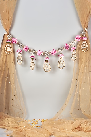 Multi-Colored Plastic & Beads Handcrafted Floral Toran by The Khabiyas Trunk by KJ