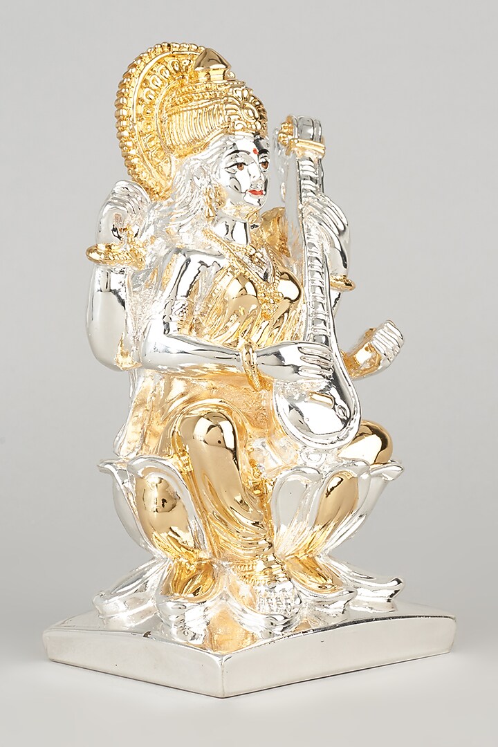 Gold & Silver Saraswati Idol by The khabiyas trunk by KJ at Pernia's Pop Up Shop