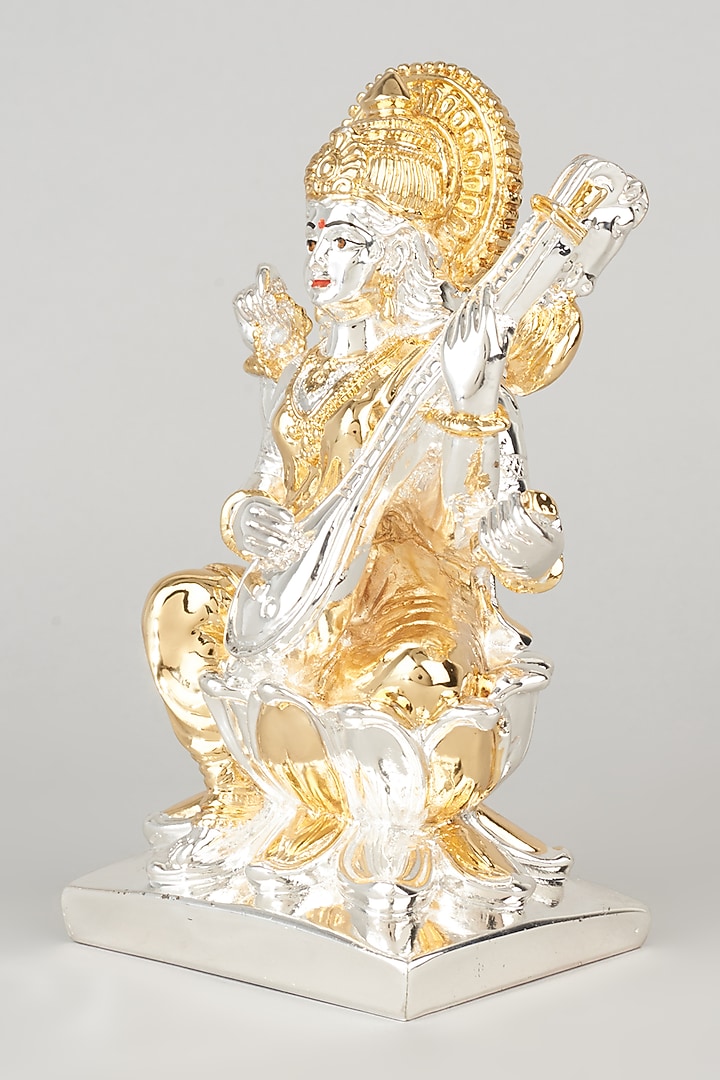 Gold & Silver Saraswati Idol by The khabiyas trunk by KJ at Pernia's Pop Up Shop